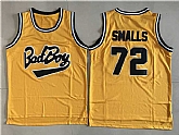 Bad Boy #72 Biggie Smalls Yellow Basketball Movie Jersey,baseball caps,new era cap wholesale,wholesale hats